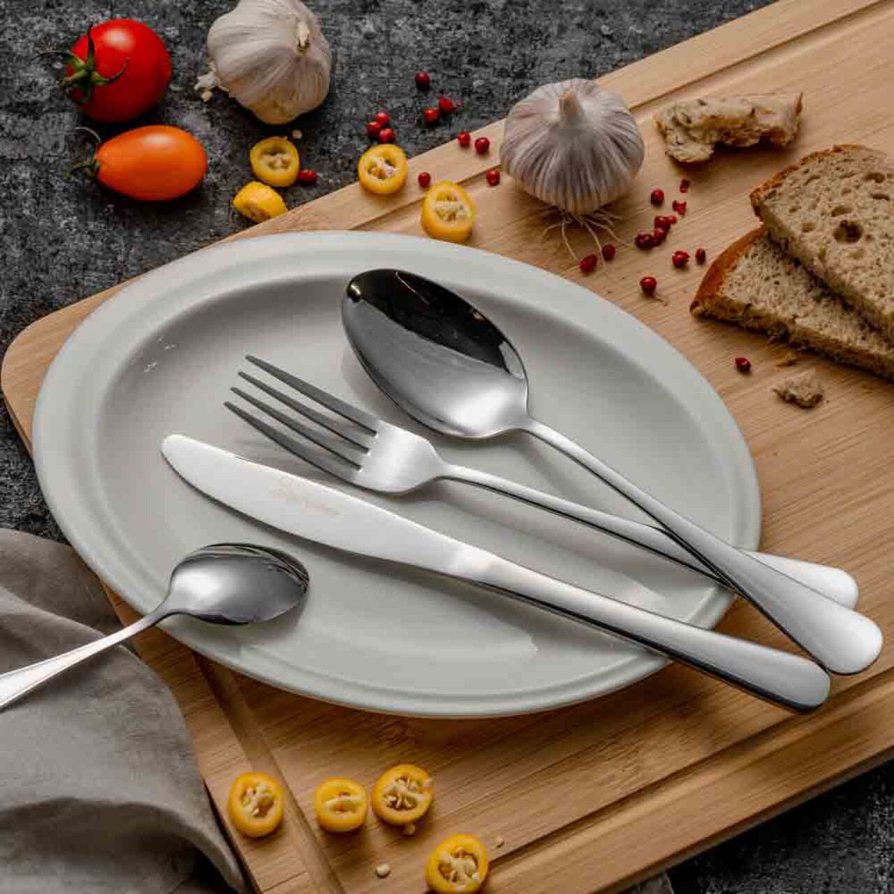 Set tacamuri 24 piese Prima, Luigi Ferrero, inox, argintiu - imagine 4